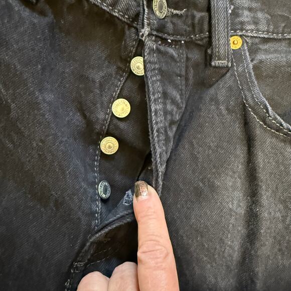 Levi’s 501 Original Fit Men’s Black Button Fly Jeans Size 34 - Picture 4 of 10